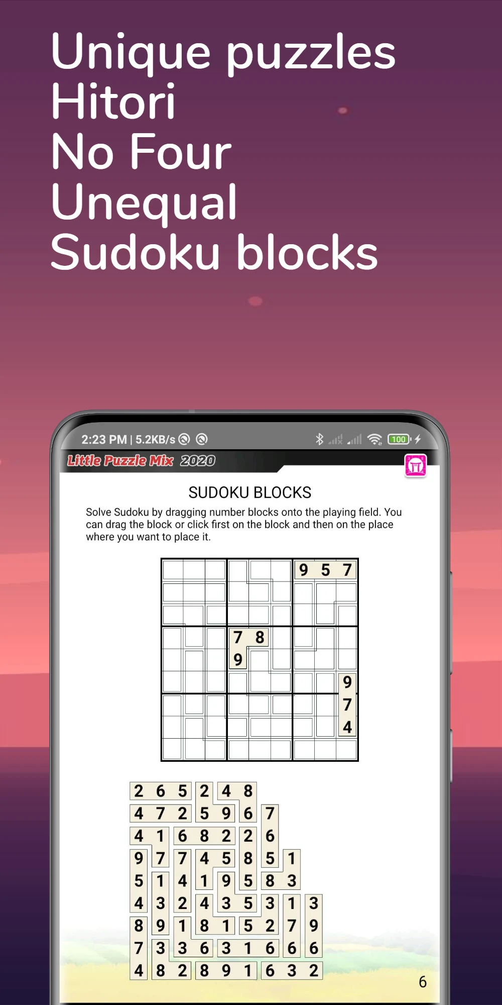 Puzzle Book: Daily puzzle page screenshot